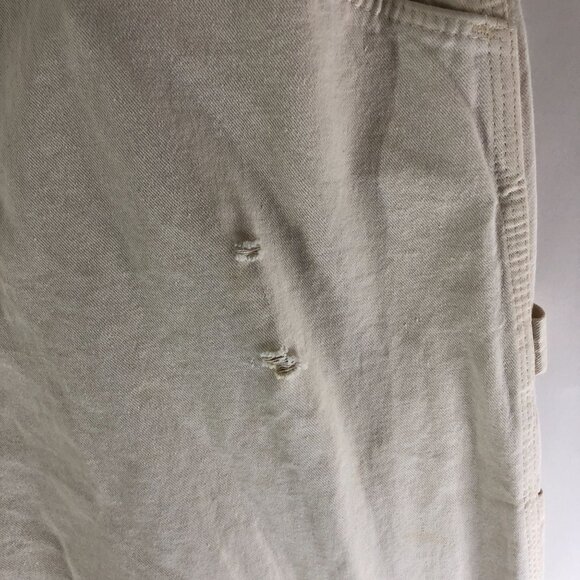 Dickies Mens White Painters Carpenter Pants Hammer Loop & Pockets Size 33x34 - Picture 2 of 4